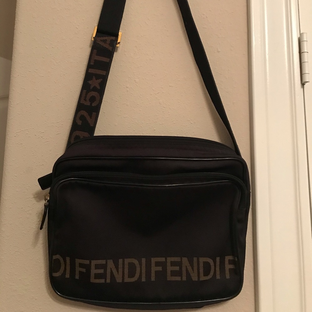 Vintage Fendi Brown Roma Italy 1925 Shoulder Bag